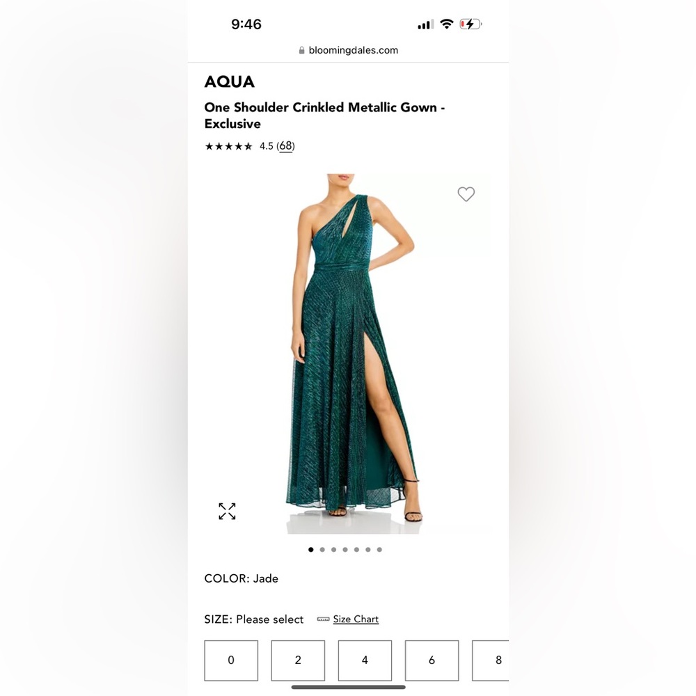 Elegant One-Shoulder Green Gown